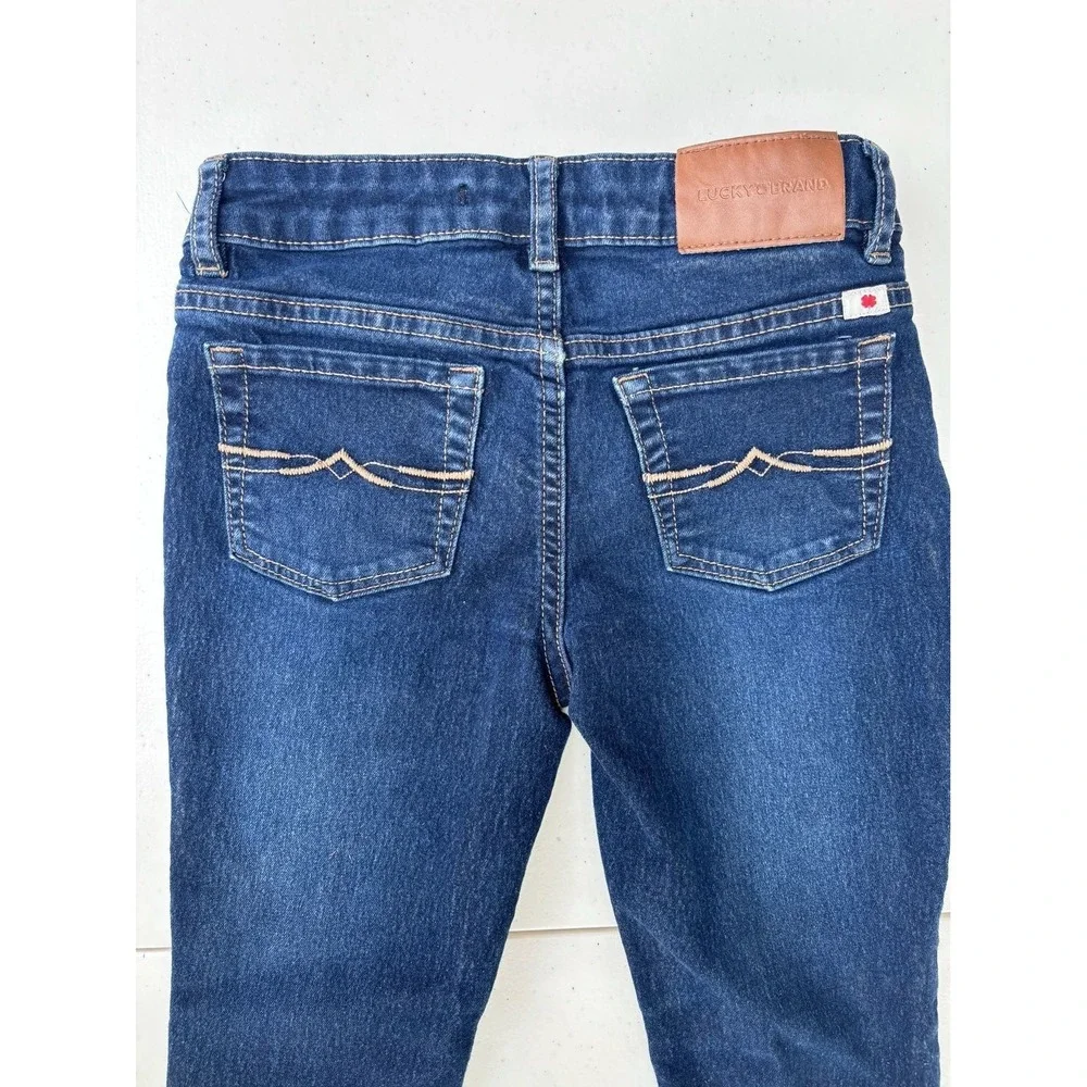 Lucky Brand Zoe Skinny Jeans‎ Girls 6X Dark Wash Excellent Stretch Denim